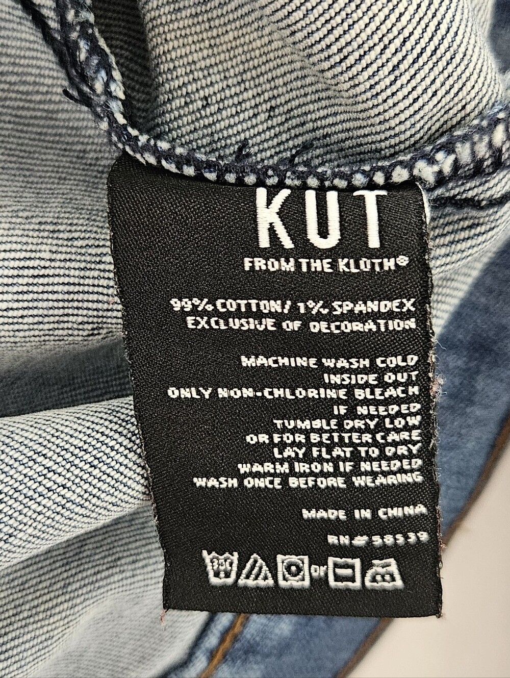Kut from the Kloth Faded Blue Denim Jacket - Picture 4 of 5